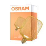 Osram Decor Flad Lamp In Metal Armaturhus LED E27 Special Matt Guld 3.5W 300lm - 827 Ekstra Varm Hvid | Erstatter 25W