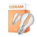 Osram Classic LED E27 Pære Filament Klar 7.3W 806lm - 827 Ekstra Varm Hvid | Bevægelses- Og Lyssensor - Erstatter 60W