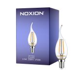 Noxion Lucent LED E14 Bøjet Tip Kerte filament klar 2.5W 250lm - 827 ekstra varm hvid | erstatter 25W