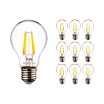 Fordelspakke 10x Noxion Lucent LED E27 Pære filament klar 4.5W 470lm - 840 kold hvid | erstatter 40W