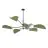 Emibig Loftlampe Lotus Stål Sort | Egnet til 6x E14 - Max 10W