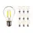 Fordelspakke 10x Noxion Lucent LED E27 Pære filament klar 4.5W 470lm - 840 kold hvid | erstatter 40W
