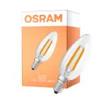 Osram LED Classic E14 Kerte Filament Klar 1.2W 255lm - 840 Kold Hvid | Erstatter 25W