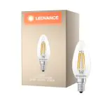 Ledvance Classic LED E14 Kerte Filament Klar 3.4W 470lm - 827 Ekstra Varm Hvid | Erstatter 40W