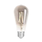 WiZ Smart LED E27 Edison Filament Smoke 6.5W 400lm - 820-850 Justerbar Hvid | Dæmpbar - Erstatter 35W