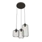 Emibig Pendel Lampe Vander Stål Sort | Egnet til 3x E27 - Max 15W
