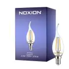 Noxion Lucent LED E14 Bøjet Tip Kerte filament klar 2.5W 250lm - 827 ekstra varm hvid | erstatter 25W
