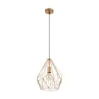 Eglo Pendel Lampe Carlton Stål Kobber | IP20 - Egnet til 1x E27 
